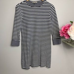 Armour Vert fitted blue striped dress